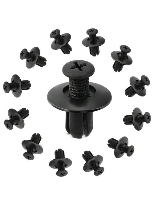 [50/100pcs Rivet Fasteners] 50/100pcs Plastic Rivet Fasteners, Automotive Clips For Interior/Exterior/Trunk, Quick Install Screws For Bumper And Fenders, Industrial Nuts, Full Thread Covering