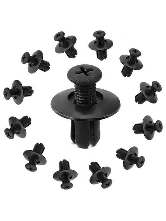 [50/100pcs Rivet Fasteners] 50/100pcs Plastic Rivet Fasteners, Automotive Clips For Interior/Exterior/Trunk, Quick Install Screws For Bumper And Fenders, Industrial Nuts, Full Thread Covering
