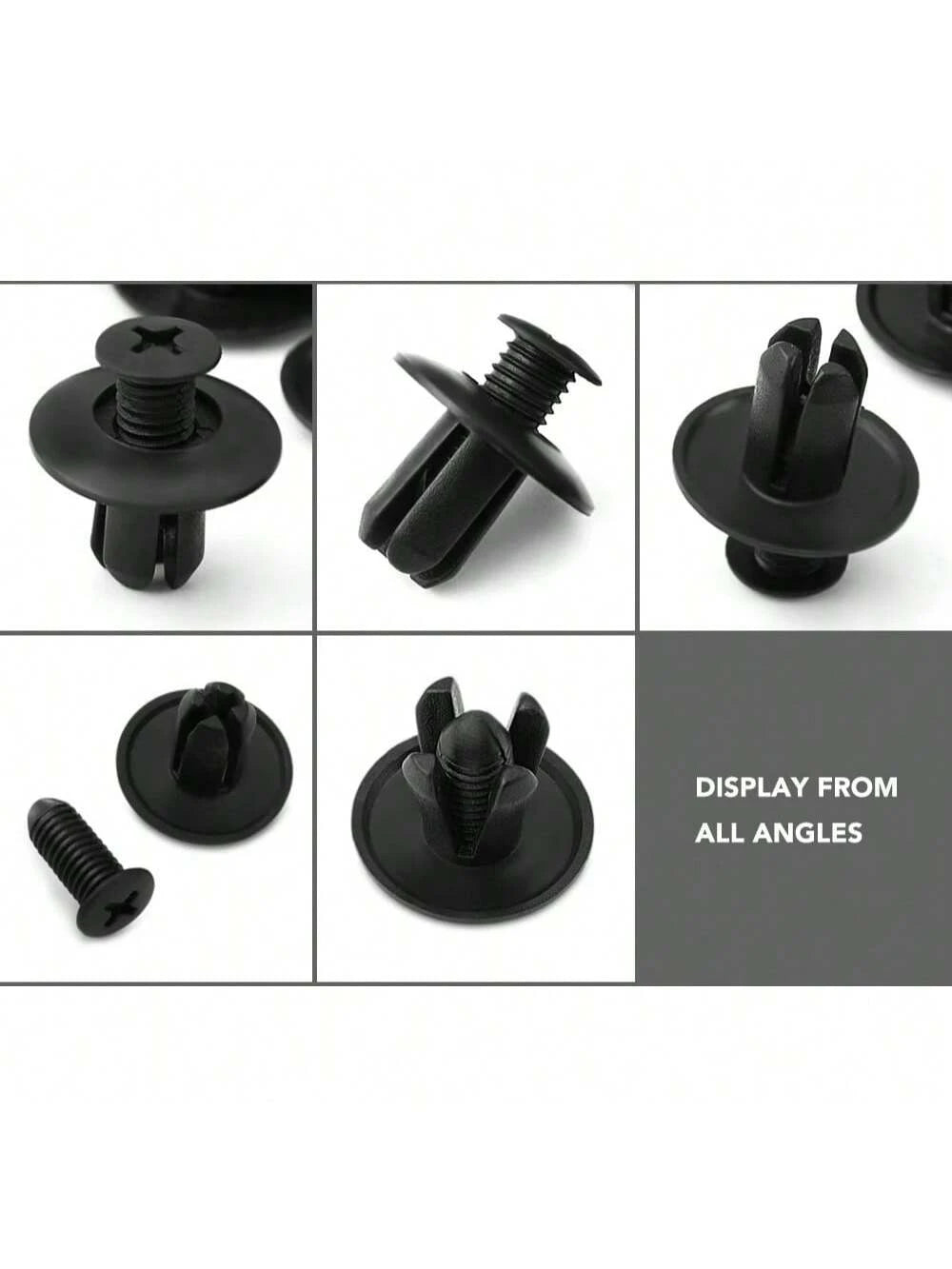 [50/100pcs Rivet Fasteners] 50/100pcs Plastic Rivet Fasteners, Automotive Clips For Interior/Exterior/Trunk, Quick Install Screws For Bumper And Fenders, Industrial Nuts, Full Thread Covering