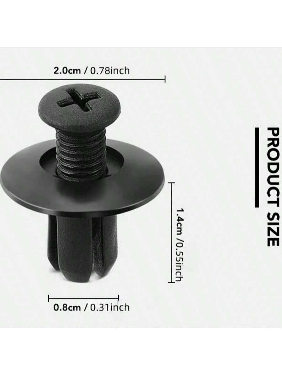 [50/100pcs Rivet Fasteners] 50/100pcs Plastic Rivet Fasteners, Automotive Clips For Interior/Exterior/Trunk, Quick Install Screws For Bumper And Fenders, Industrial Nuts, Full Thread Covering