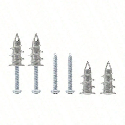 50-Piece Drywall Anchors & Screws Kit – 25-Pack Zinc Self-Drilling, Heavy Duty 75 Lbs Capacity For Secure Wall Mounting