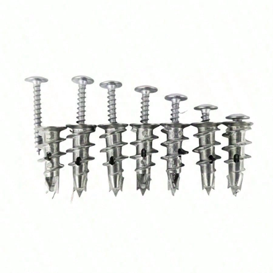 50-Piece Drywall Anchors & Screws Kit – 25-Pack Zinc Self-Drilling, Heavy Duty 75 Lbs Capacity For Secure Wall Mounting