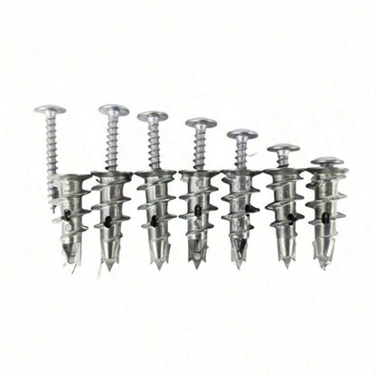 50-Piece Drywall Anchors & Screws Kit – 25-Pack Zinc Self-Drilling, Heavy Duty 75 Lbs Capacity For Secure Wall Mounting