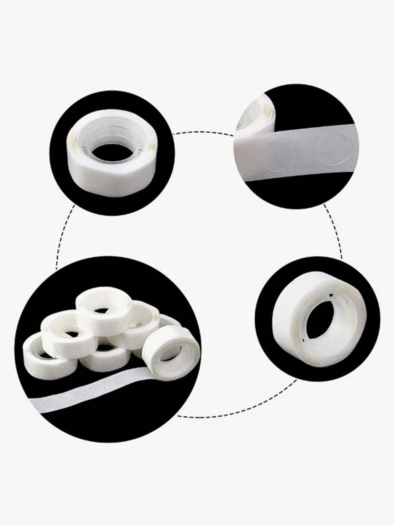 (500pcs/5packs) (300pcs/3packs) (100pcs/1pack) Double-Sided Adhesive Dots, Balloon Sticking Glue Dots, DIY Glue Dots For Halloween Party Decorations, Applicable For Party, Gathering, Festival Venue De