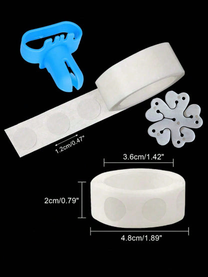 (500pcs/5packs) (300pcs/3packs) (100pcs/1pack) Double-Sided Adhesive Dots, Balloon Sticking Glue Dots, DIY Glue Dots For Halloween Party Decorations, Applicable For Party, Gathering, Festival Venue De