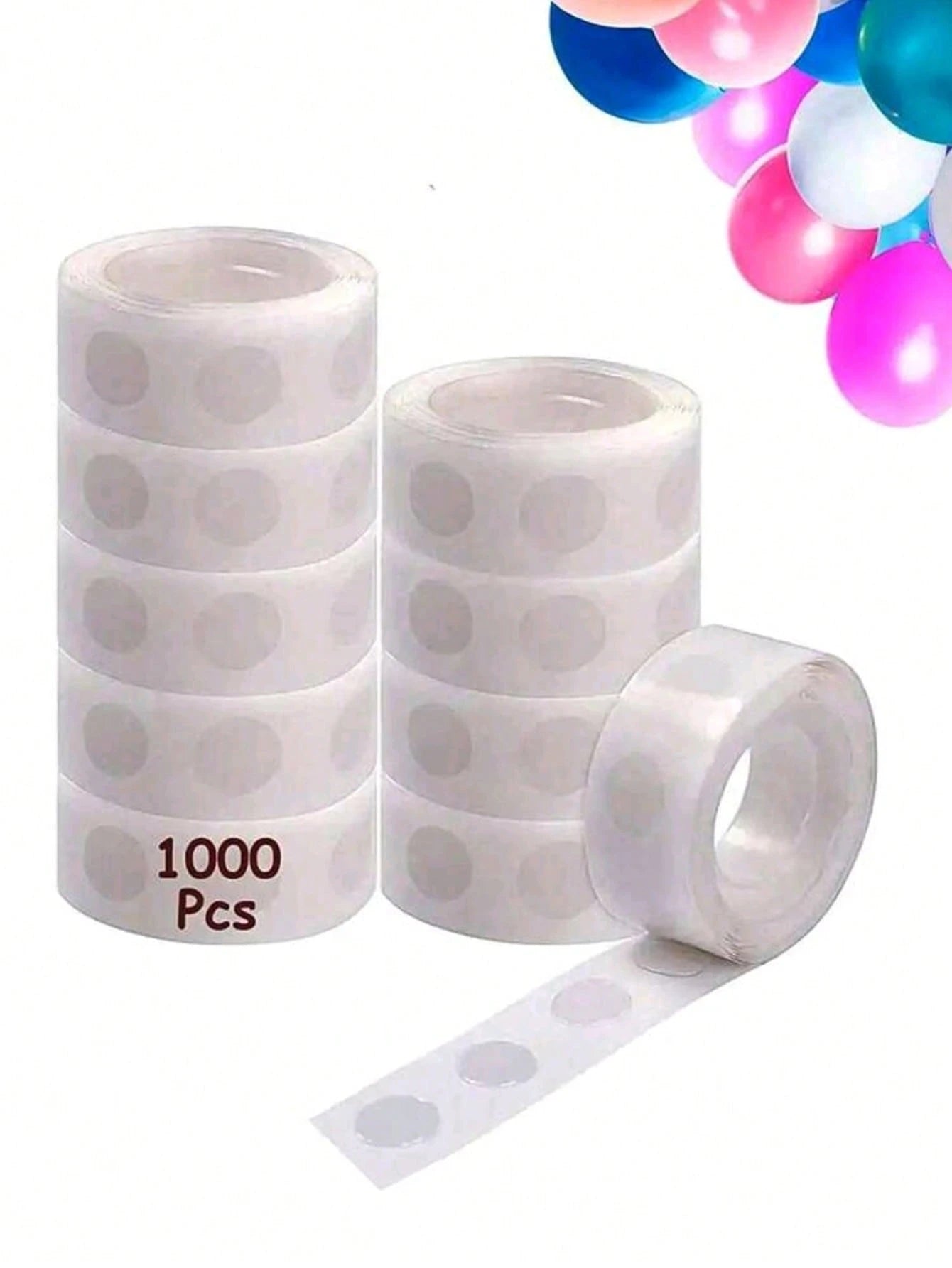 (500pcs/5packs) (300pcs/3packs) (100pcs/1pack) Double-Sided Adhesive Dots, Balloon Sticking Glue Dots, DIY Glue Dots For Halloween Party Decorations, Applicable For Party, Gathering, Festival Venue De