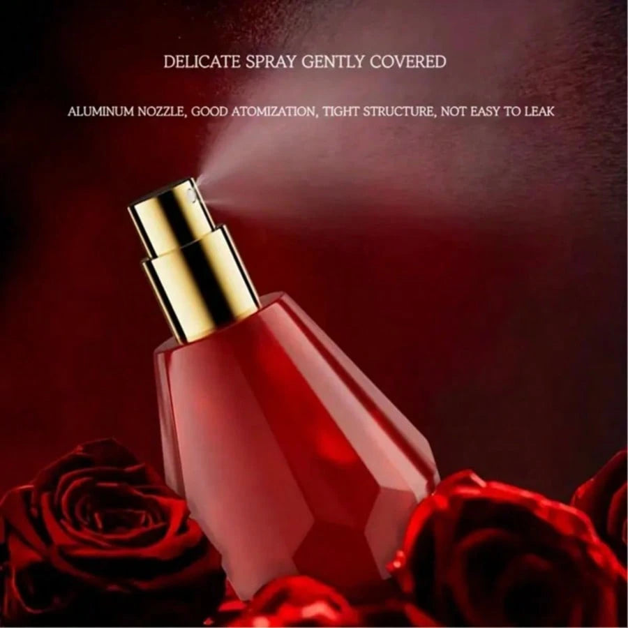 50ML(1.7oz) Red Rose Perfume, Sweet, Long-Lasting, Light, Luxurious And Romantic, Gives You A Romantic Fragrance, And You Will Be In A Good Mood Once You Smell It. You Will Have A Good Mood For Dating