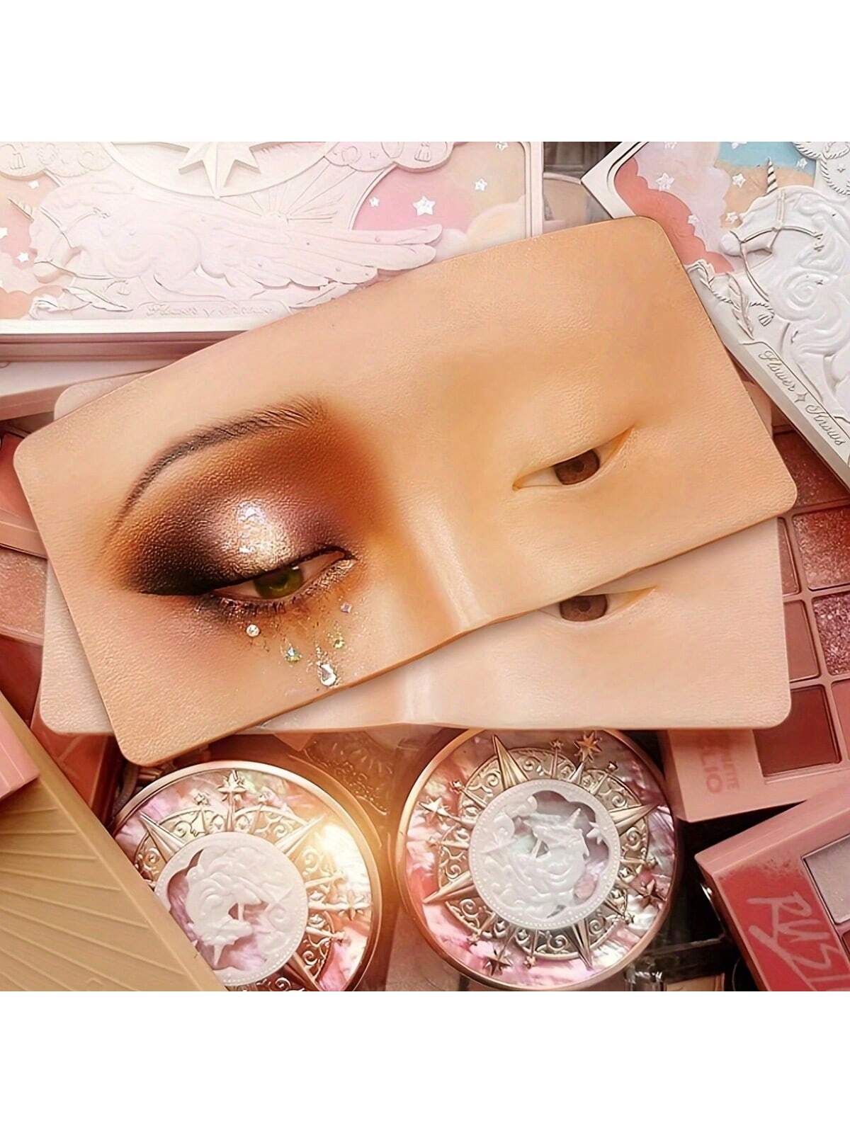 5D Realistic Silicone Eye Makeup Practice Board, Easy To Clean And Reusable Face Painting Practice Tool, Ideal For Artists, Beginners And Makeup Artists To Master Makeup Skills