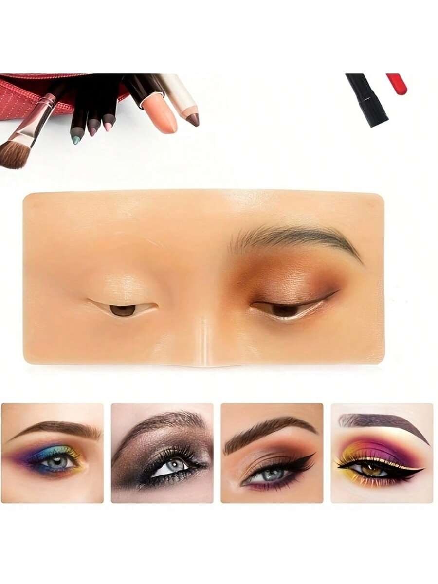 5D Realistic Silicone Eye Makeup Practice Board, Easy To Clean And Reusable Face Painting Practice Tool, Ideal For Artists, Beginners And Makeup Artists To Master Makeup Skills