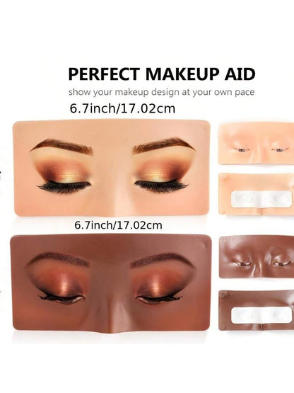 5D Realistic Silicone Eye Makeup Practice Board, Easy To Clean And Reusable Face Painting Practice Tool, Ideal For Artists, Beginners And Makeup Artists To Master Makeup Skills
