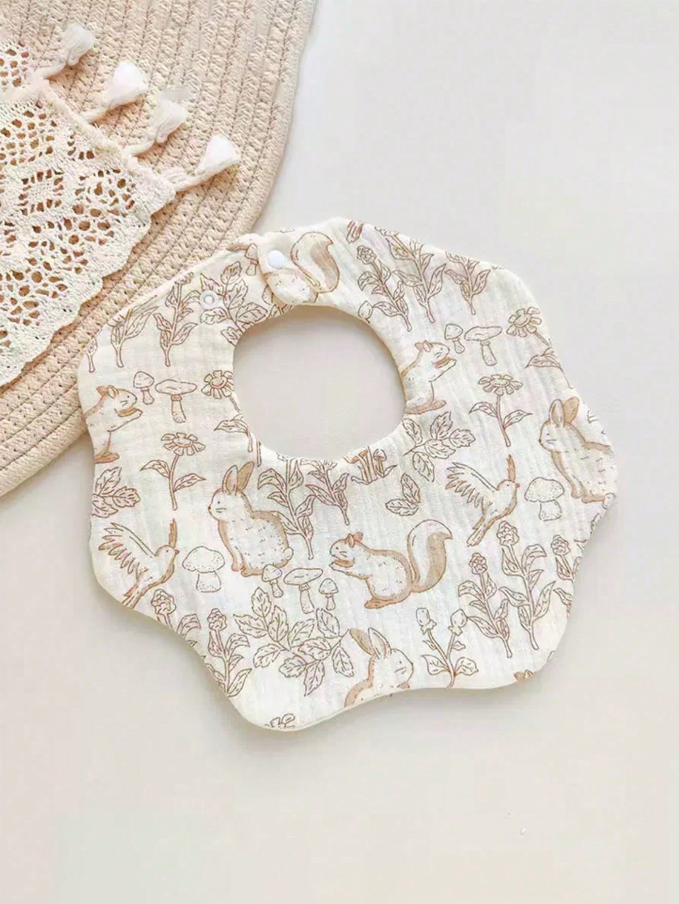 5pcs Baby Bibs, Soft Muslin Drool Bibs For Newborns, Infant Saliva Towel