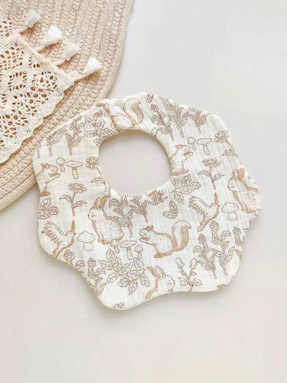 5pcs Baby Bibs, Soft Muslin Drool Bibs For Newborns, Infant Saliva Towel