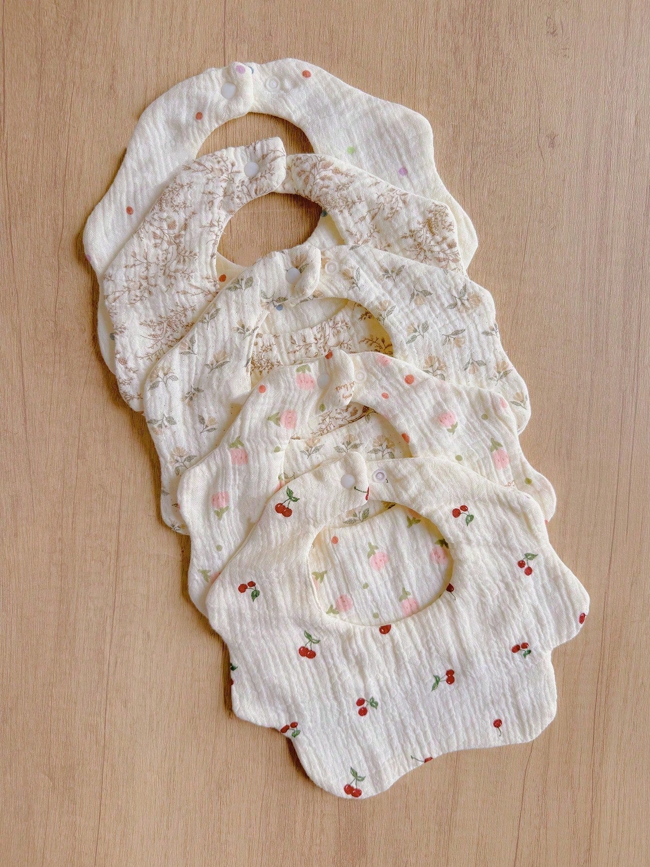 5pcs Baby Bibs, Soft Muslin Drool Bibs For Newborns, Infant Saliva Towel