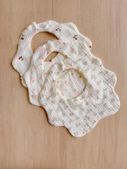 5pcs Baby Bibs, Soft Muslin Drool Bibs For Newborns, Infant Saliva Towel