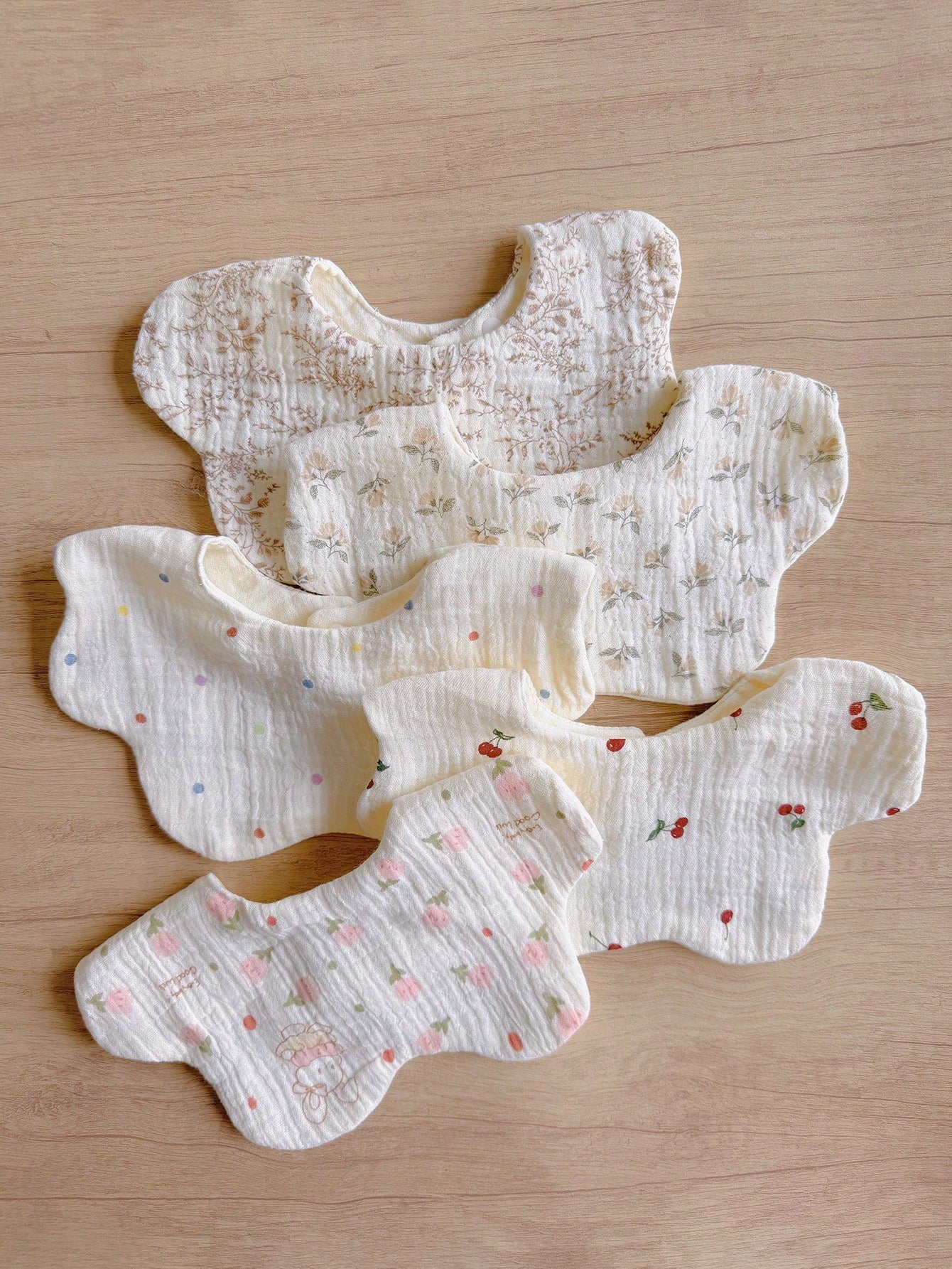 5pcs Baby Bibs, Soft Muslin Drool Bibs For Newborns, Infant Saliva Towel