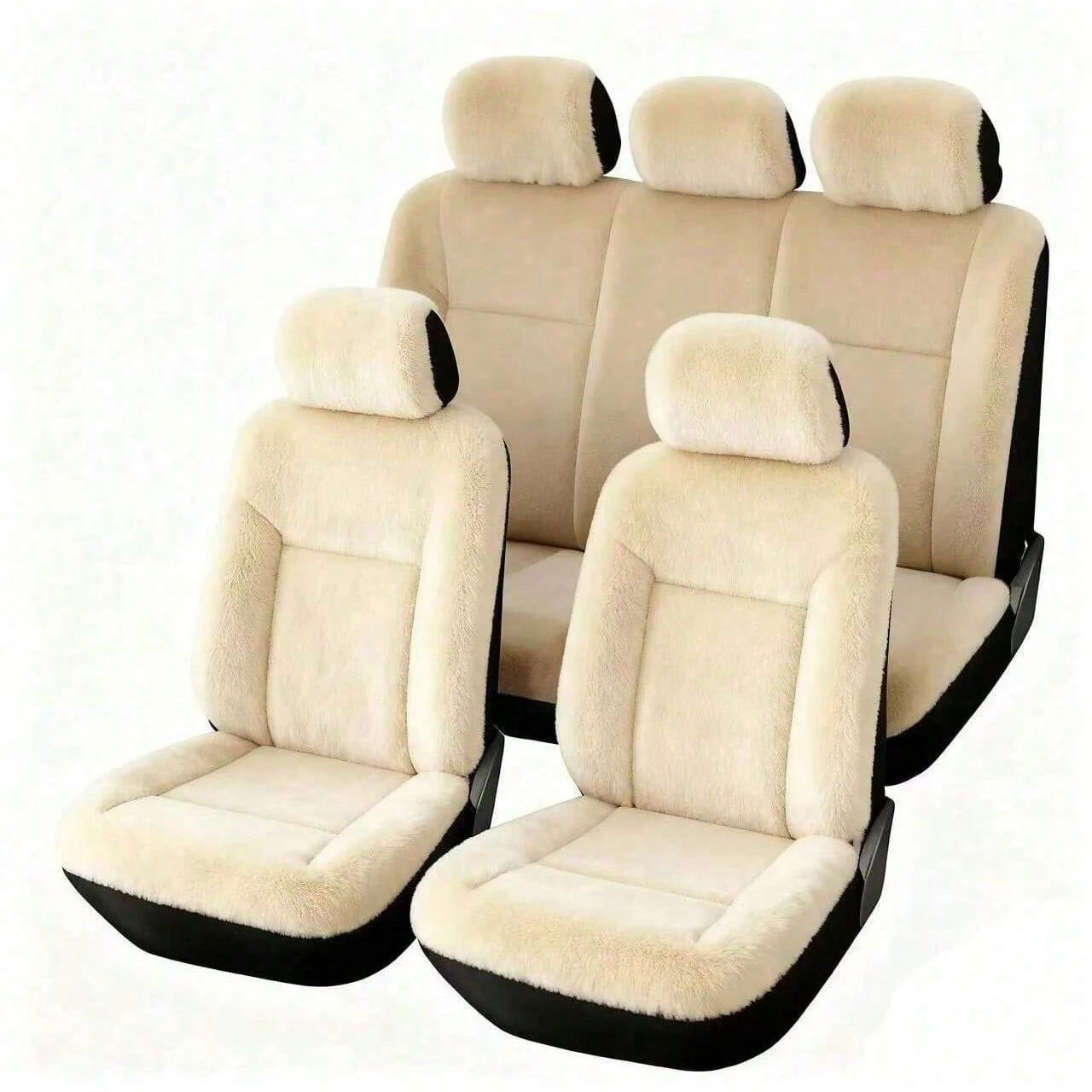 5pcs Car Seat Cover Set, Pink Ladies Car Seat Covers, Car Accessories, Car Seat Cushion Covers, Suitable For All Seasons, Dust-Proof And Waterproof, Winter Exclusive Car Seat Covers, Fit For Cute Ladi