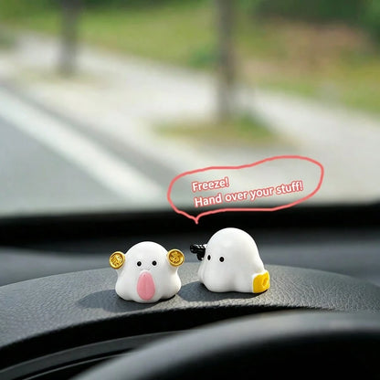 5pcs Creative Funny Cute Fortune Demon Car Desktop Ornament DIY Car Interior Office Desk Computer Screen Decoration Accessories