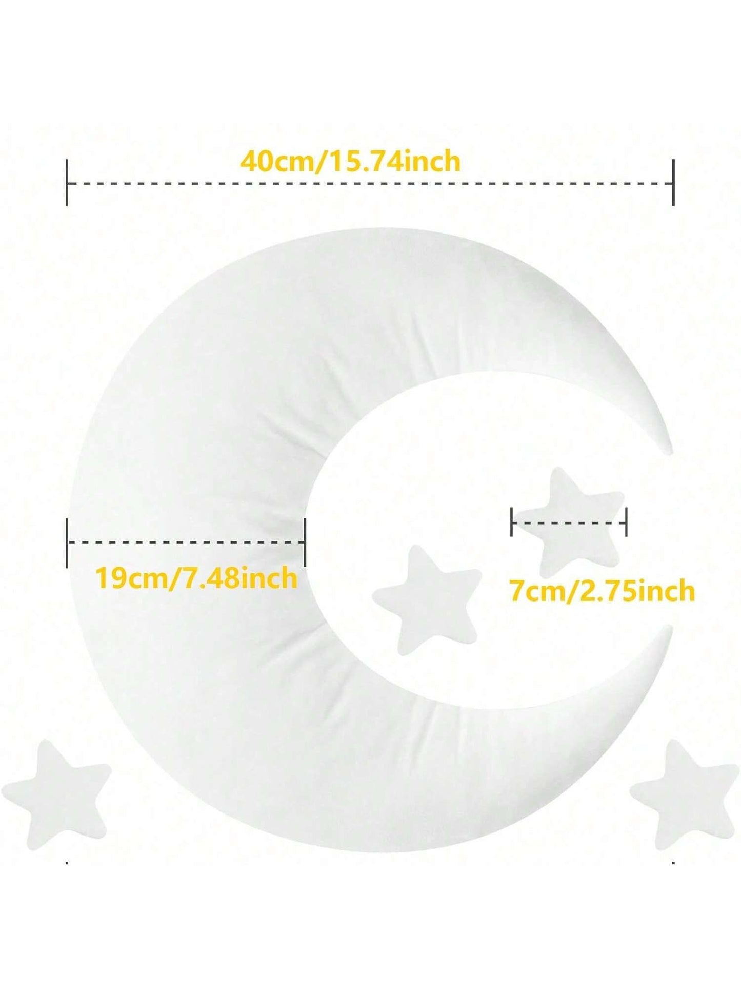 5pcs/Set Flannel Baby Moon Stars Pillow, Newborn Cresent Star Posing Pillow Newborn Photography Props Boy Girls Baby Shower Decorations Shower Easter Gift Things