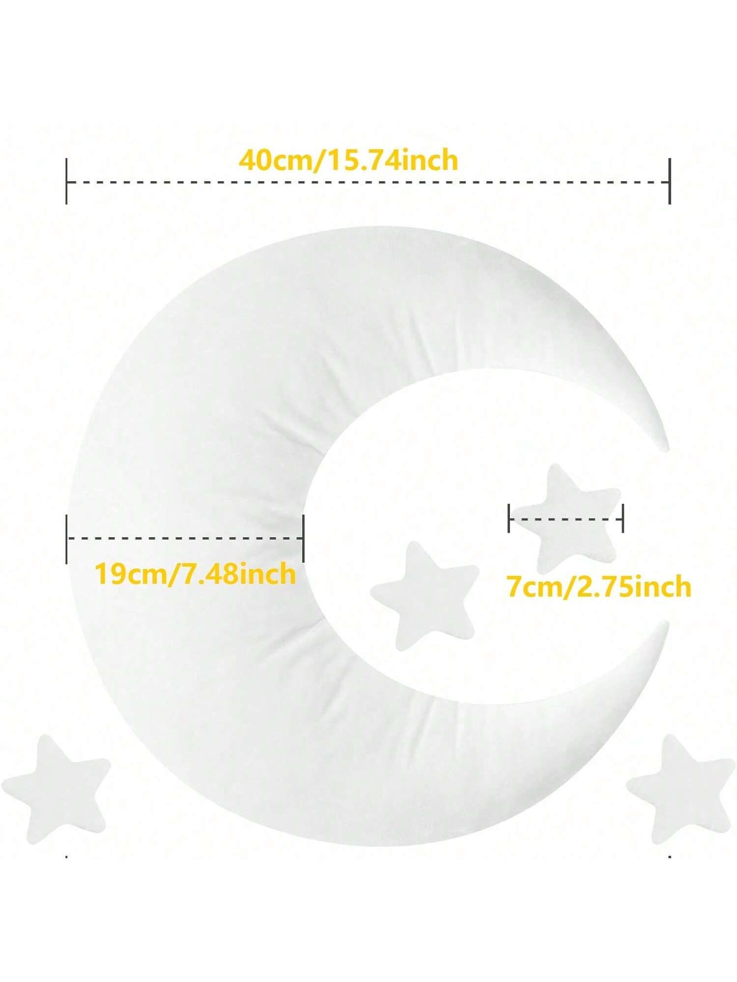 5pcs/Set Flannel Baby Moon Stars Pillow, Newborn Cresent Star Posing Pillow Newborn Photography Props Boy Girls Baby Shower Decorations Shower Easter Gift Things