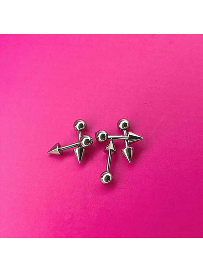 5pcs/Set Stainless steel Spike Earring Helix piercing Tragus Forward Helix Evil Ear Piercing Body Jewelry Punk style