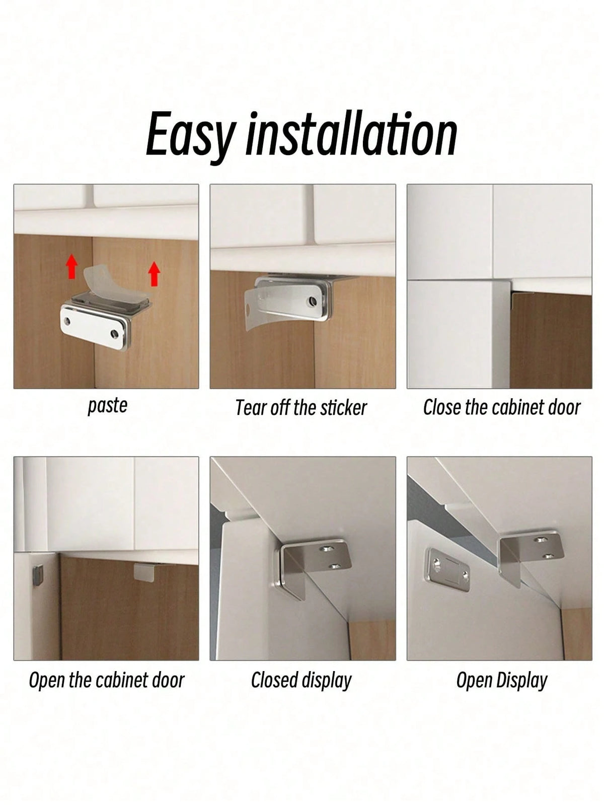 5set Magnetic Door Stopper And Catch For Cabinets And Furniture, Ultra Strong Magnet, Easy To Install, Secure Door Lock For Cupboards And Doors