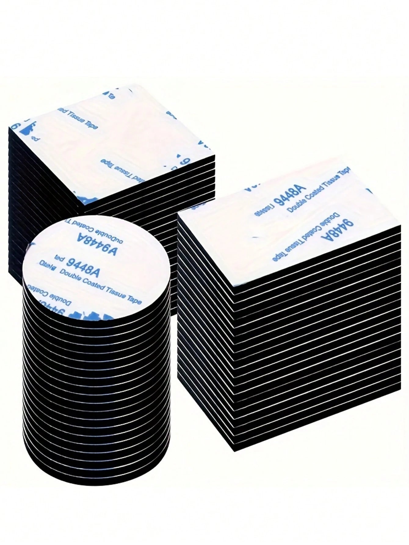 60pcs Super Strong Double-Sided Tape- Black, Multi-Shape Foam For Walls, Floors & Doors- Ideal For Crafts, Arts & Plastic Applications- Non-Waterproof, Adheres To Plastic, Arts And Crafts Supplies