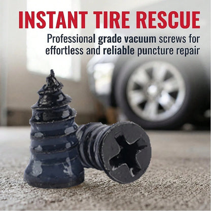 60pcs Tire Repair Screws, Screw-In Rubber Tire Plugs For Emergency Tubeless Tire Tread Puncture Repair, Self-Service Kit For Car, Motorcycle, SUV, Truck & Tractor