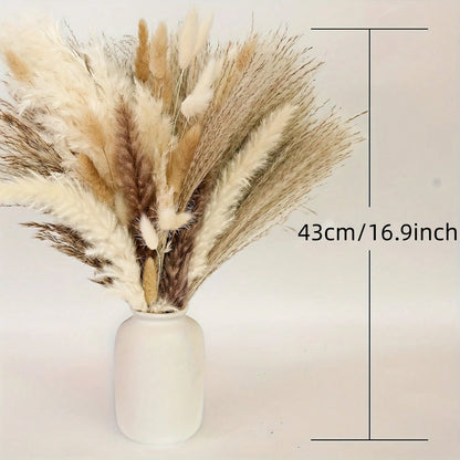 620 PCS Dried Pampas Grass Decor, Dried Flower Bouquets For Wedding, Home, Centerpiece Table, Modern Home, Western Living Room, Nurserie, Nursery, Boho Room, Beach, Women Office, And Boho Decor