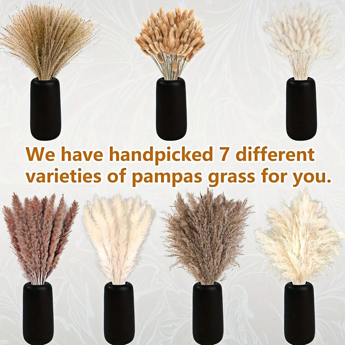 620 PCS Dried Pampas Grass Decor, Dried Flower Bouquets For Wedding, Home, Centerpiece Table, Modern Home, Western Living Room, Nurserie, Nursery, Boho Room, Beach, Women Office, And Boho Decor