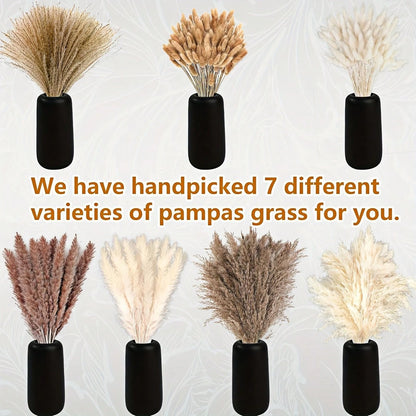 620 PCS Dried Pampas Grass Decor, Dried Flower Bouquets For Wedding, Home, Centerpiece Table, Modern Home, Western Living Room, Nurserie, Nursery, Boho Room, Beach, Women Office, And Boho Decor