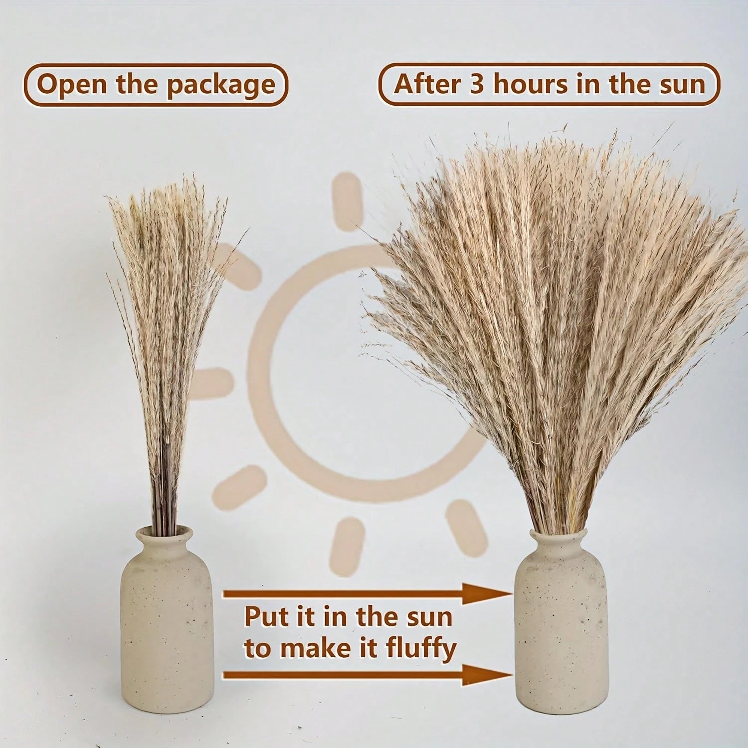 620 PCS Dried Pampas Grass Decor, Dried Flower Bouquets For Wedding, Home, Centerpiece Table, Modern Home, Western Living Room, Nurserie, Nursery, Boho Room, Beach, Women Office, And Boho Decor