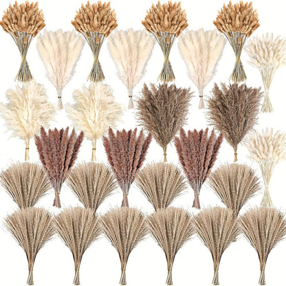 620 PCS Dried Pampas Grass Decor, Dried Flower Bouquets For Wedding, Home, Centerpiece Table, Modern Home, Western Living Room, Nurserie, Nursery, Boho Room, Beach, Women Office, And Boho Decor