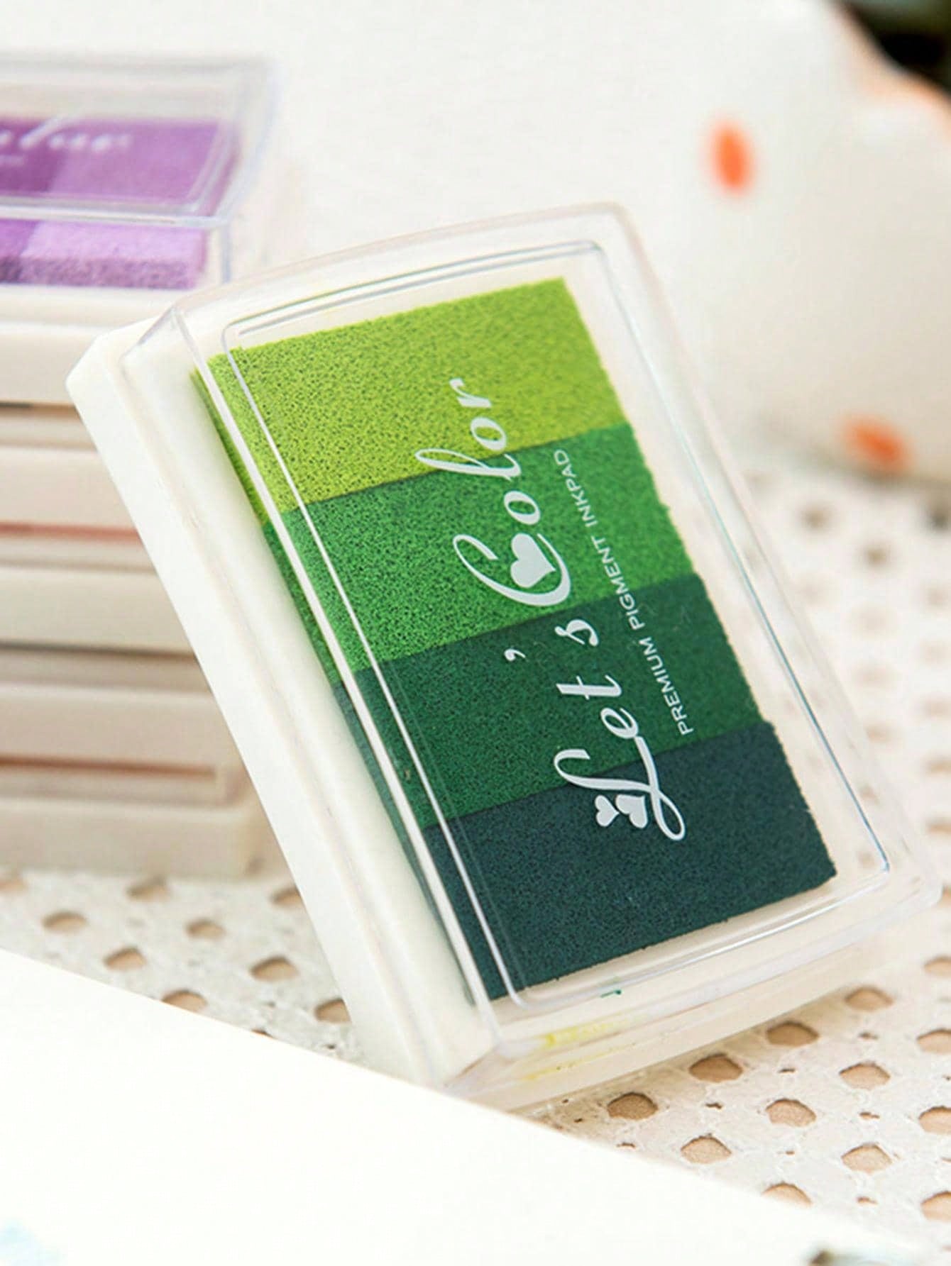 6pcs/2pcs Set Multi-Color Rainbow Washable Fingerprint Ink Pad, Craft Ink Pad Suitable For Paper, Wood, Fabric, 24 Colors Random