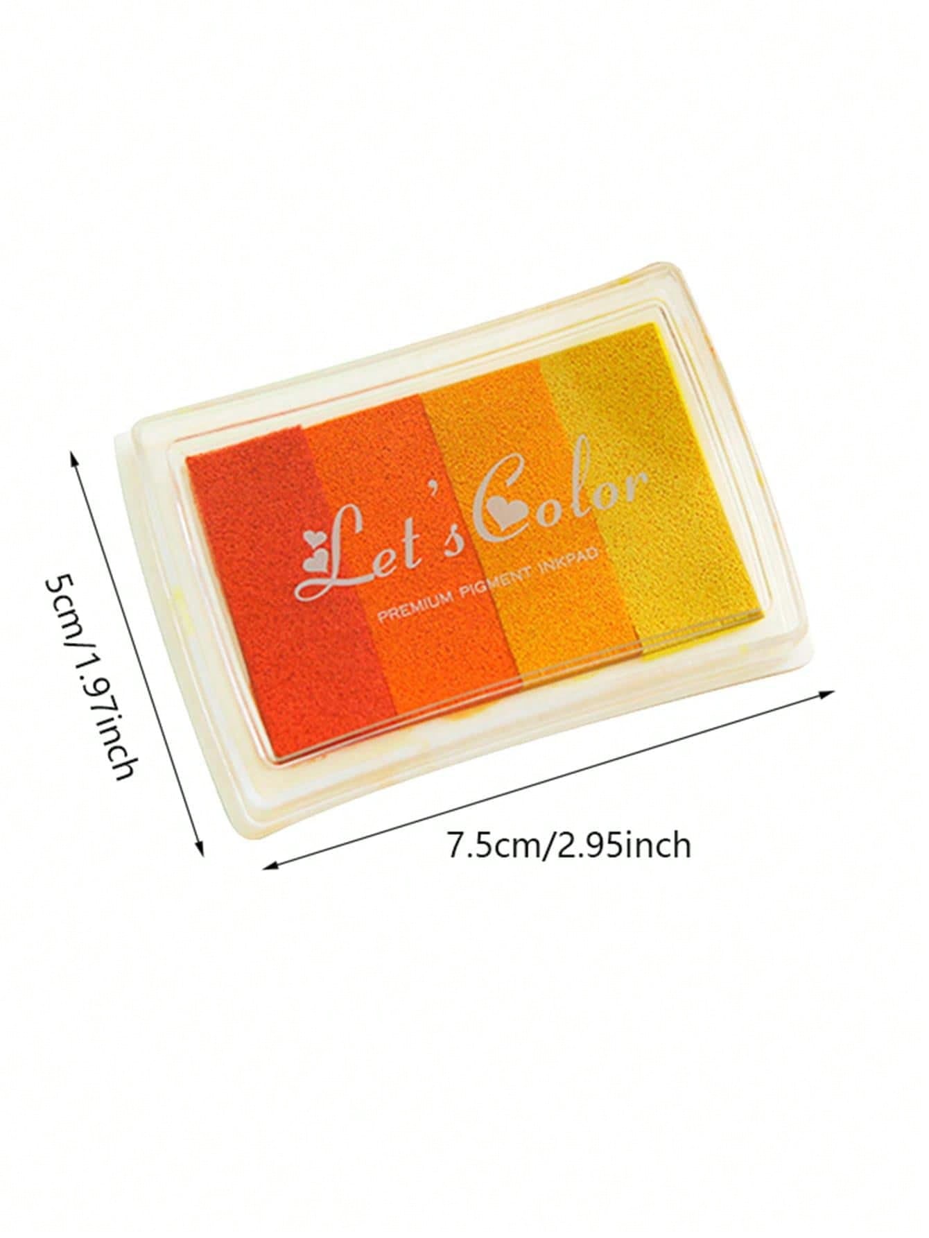 6pcs/2pcs Set Multi-Color Rainbow Washable Fingerprint Ink Pad, Craft Ink Pad Suitable For Paper, Wood, Fabric, 24 Colors Random