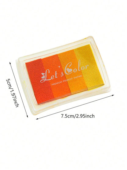 6pcs/2pcs Set Multi-Color Rainbow Washable Fingerprint Ink Pad, Craft Ink Pad Suitable For Paper, Wood, Fabric, 24 Colors Random