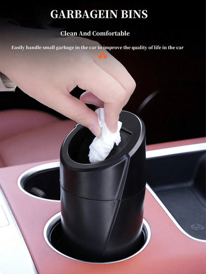 6PCS/5/4/3pcs Set Car Trash Can Bin With Lid, Car Garbage Can Cup Holder, Portable Leakproof Automotive Garbage Can Bin With Trash Bags, Vehicle Front Back Seat Organizers And Storage For Car, Home, O