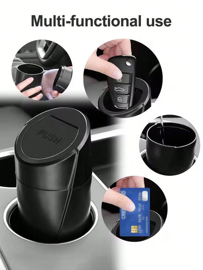 6PCS/5/4/3pcs Set Car Trash Can Bin With Lid, Car Garbage Can Cup Holder, Portable Leakproof Automotive Garbage Can Bin With Trash Bags, Vehicle Front Back Seat Organizers And Storage For Car, Home, O
