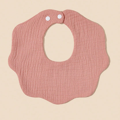 6pcs Baby Bibs With Cute Pink Series,Pure Cotton Soft Drool Scarf