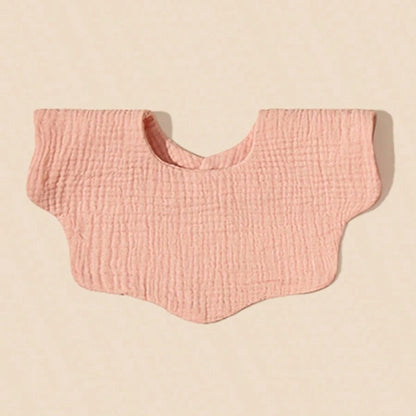 6pcs Baby Bibs With Cute Pink Series,Pure Cotton Soft Drool Scarf