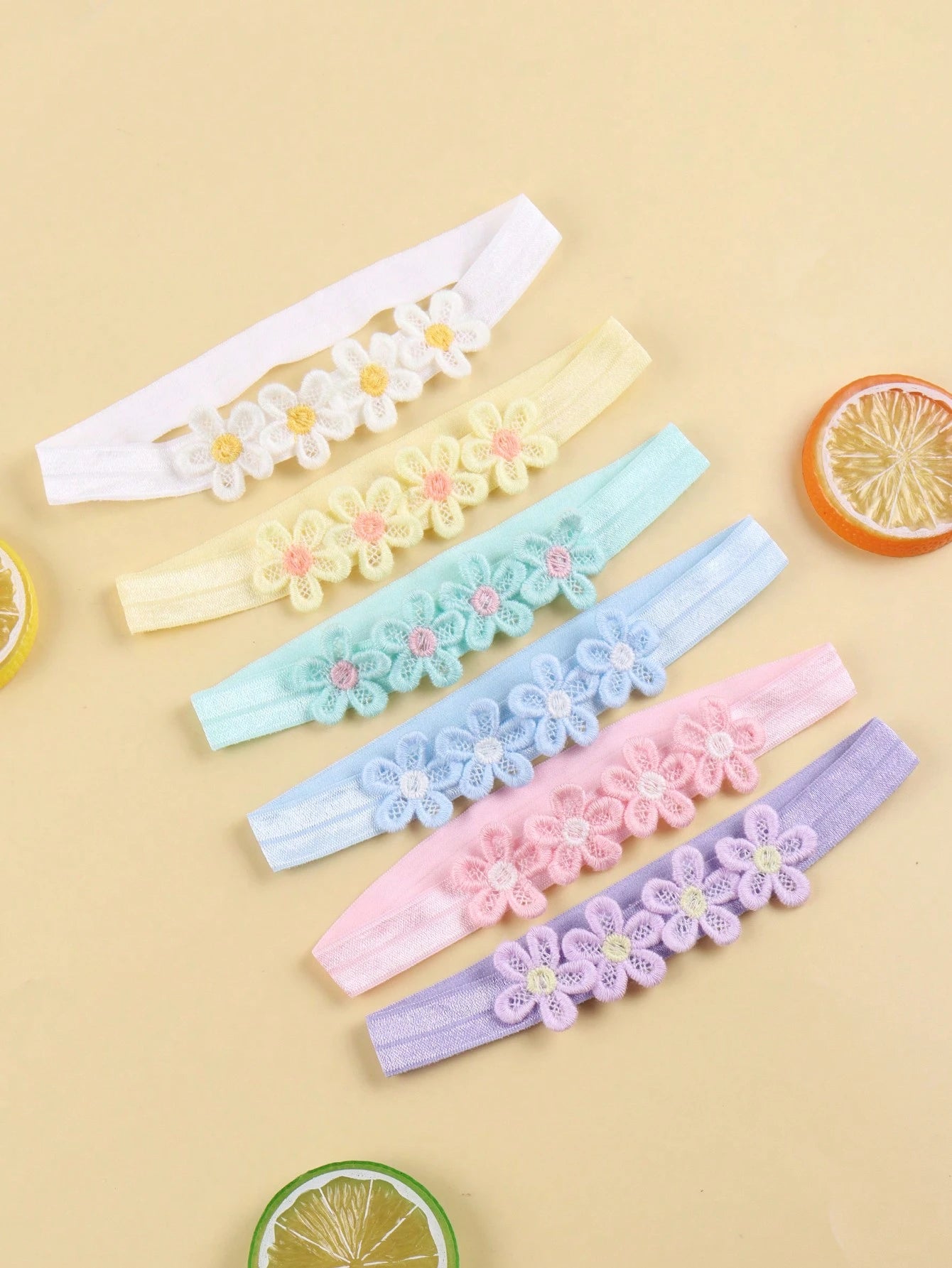 6pcs Children's Colorful Flower Headbands, Breathable And Comfortable For Daily Wear Love Valentine