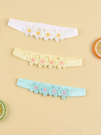 6pcs Children's Colorful Flower Headbands, Breathable And Comfortable For Daily Wear Love Valentine