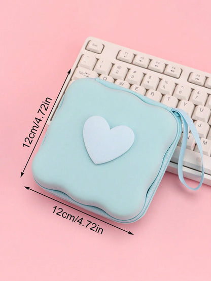 6pcs Cute Bow Candy Color Cable Protector Case, Data Cable Organizer Bag, Digital Accessories Storage Box, Anti-Drop Zipper Pouch, Compatible With 20W Fast Charger