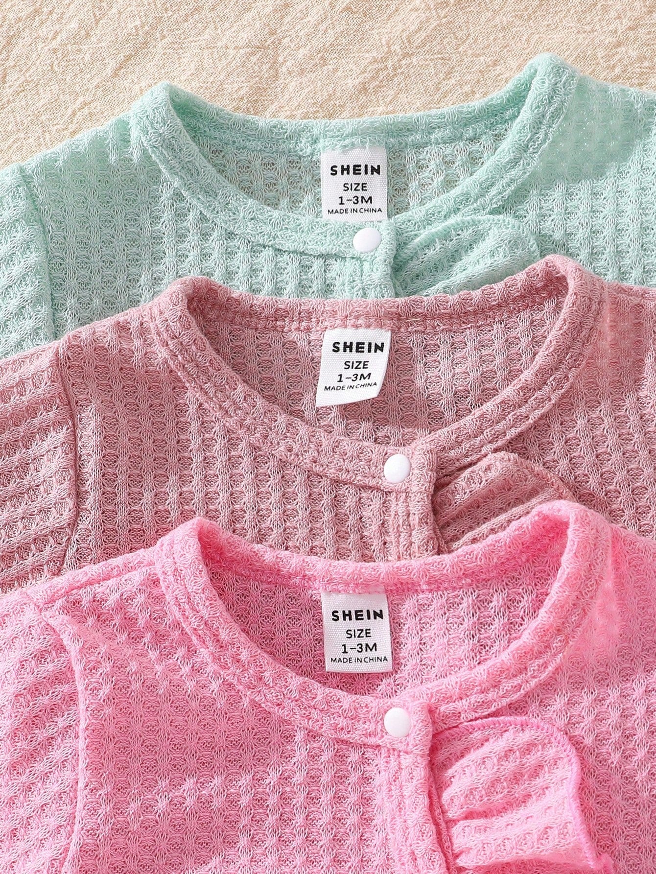 6pcs Cute Newborn Infant Girl Clothes,Dusty Pink Solid Long Sleeve Jumpsuit & Headband Set,Autumn Family Matching Loungewear For Spring Fall Winter