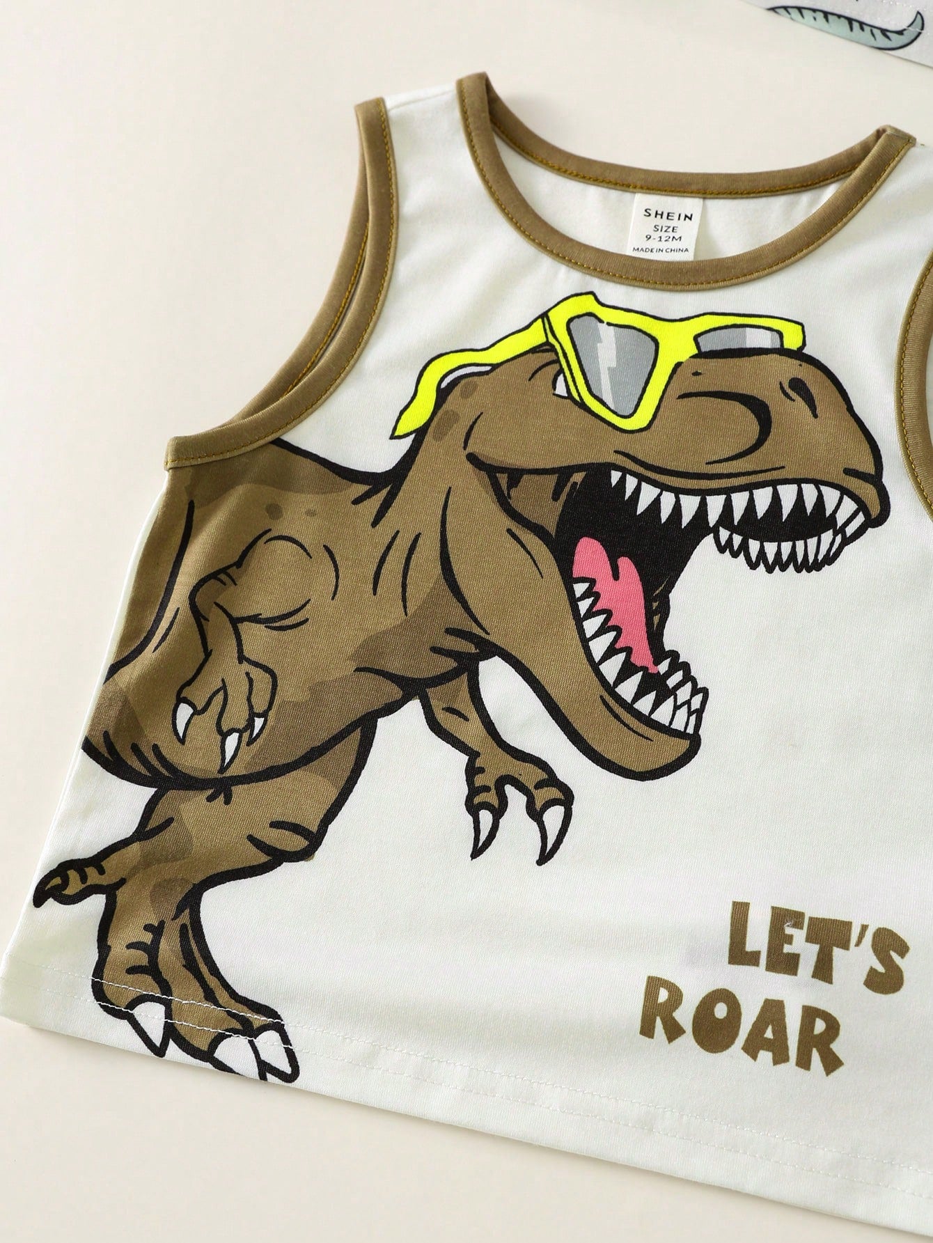 6pcs/Set Unisex Baby Casual Cute Cartoon Print Knit Vest & Shorts Set, Summer Outfit