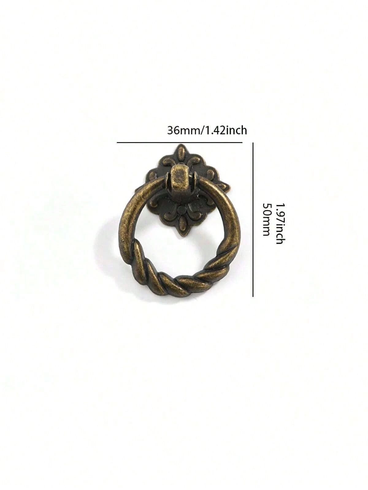 6pcs Vintage Bronze Drawer Pulls- 4Cm Antique Cabinet Knobs With Installation Hardware, Decorative Furniture Handles