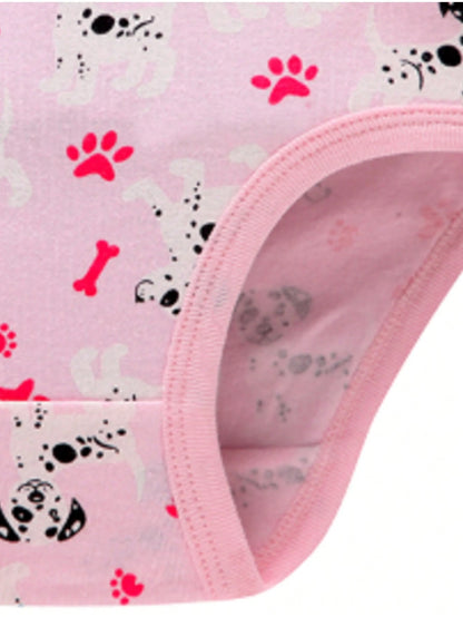 6pcs Young Girls Cute Underwear: With Unicorn, Fox, Balloon, Castle And Other Colorful Patterns