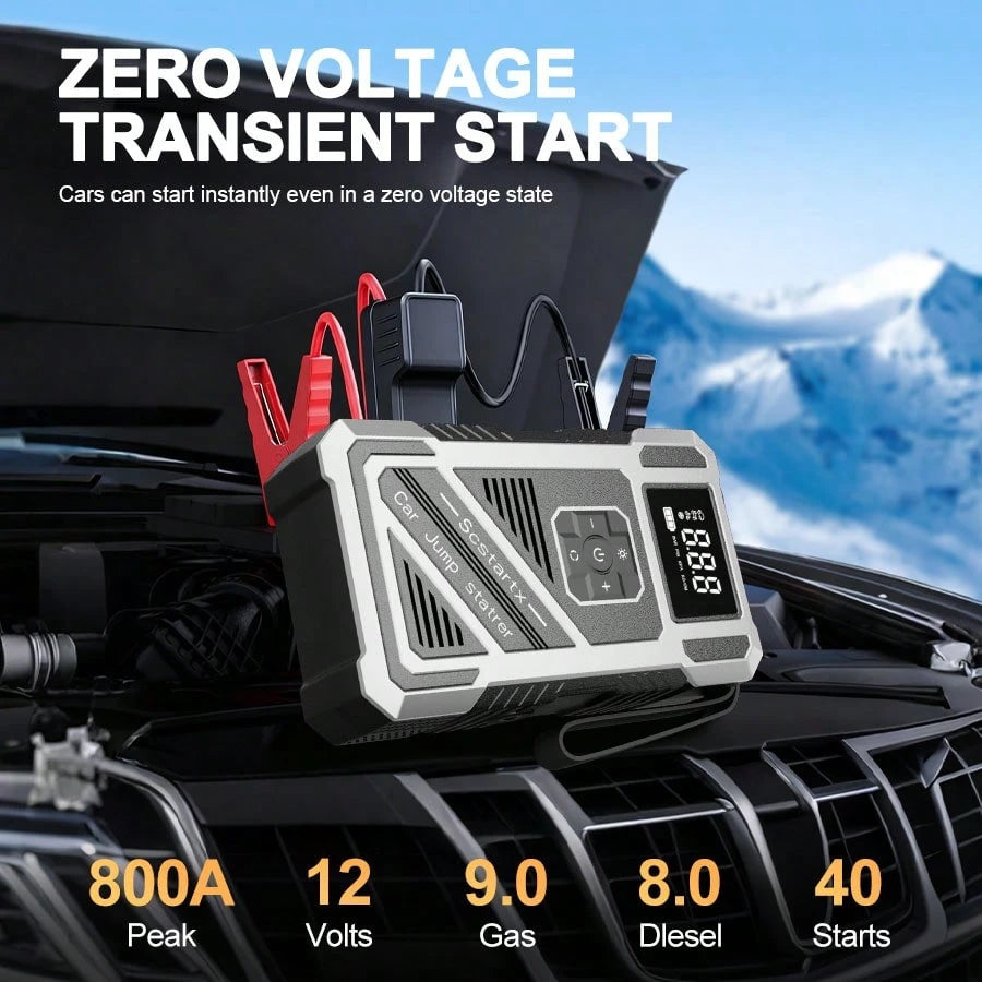 7-In-1 Multifunctional Car Jump Starter With Air PumpPortable Car Battery Starter & Charger, Practical Auto Accessory Tool.Compact Structure, Multi-Functional Design With High-Performance Pump.Portabl