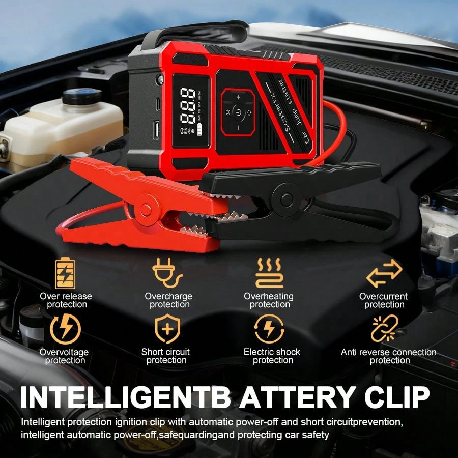7-In-1 Multifunctional Car Jump Starter With Air PumpPortable Car Battery Starter & Charger, Practical Auto Accessory Tool.Compact Structure, Multi-Functional Design With High-Performance Pump.Portabl