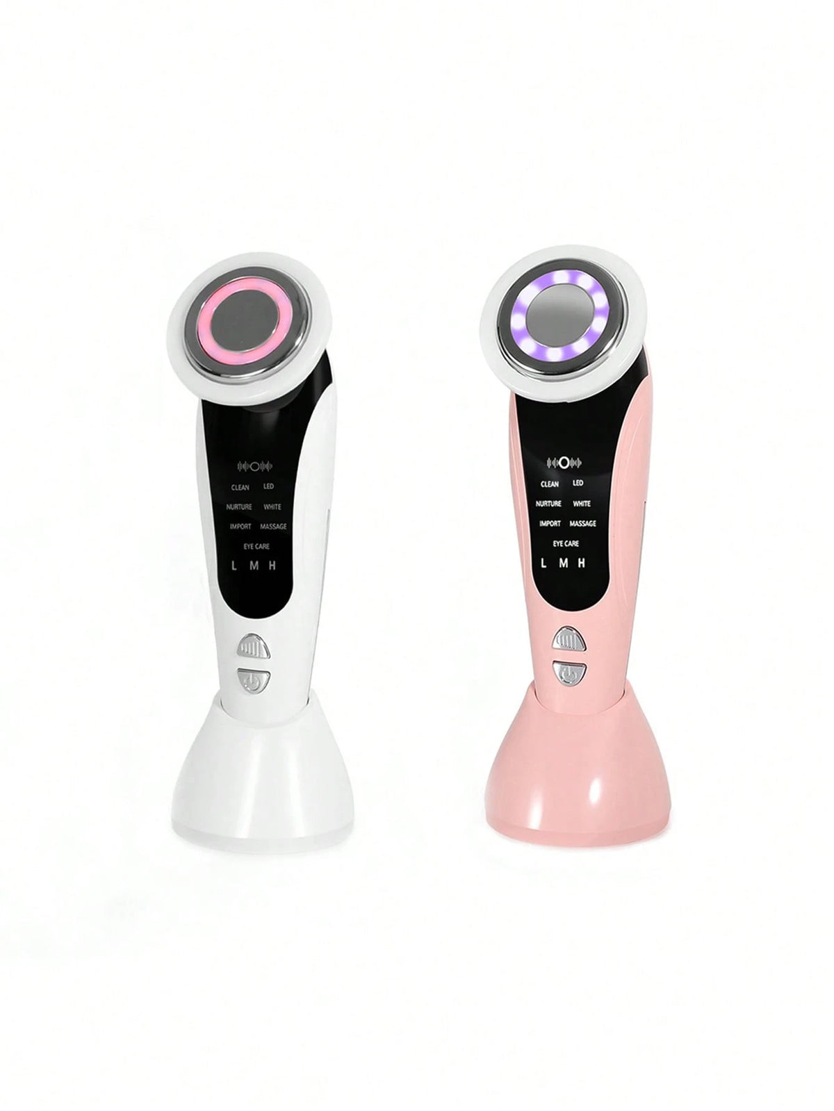 7-In-1 USB-Powered Face And Neck Massager With LCD Modes (Cleaning/Care/Massage), Portable Light Beige Beauty Device, Boosts Collagen And Tightens Pores- A Home And Travel Beauty Tool, An Ideal Gift