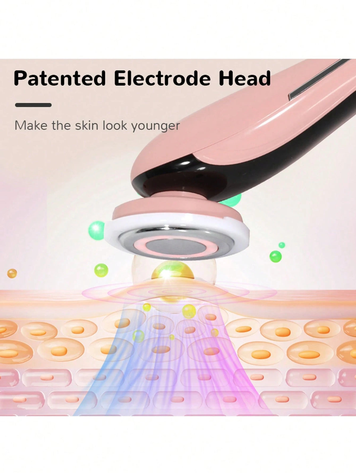 7-In-1 USB-Powered Face And Neck Massager With LCD Modes (Cleaning/Care/Massage), Portable Light Beige Beauty Device, Boosts Collagen And Tightens Pores- A Home And Travel Beauty Tool, An Ideal Gift